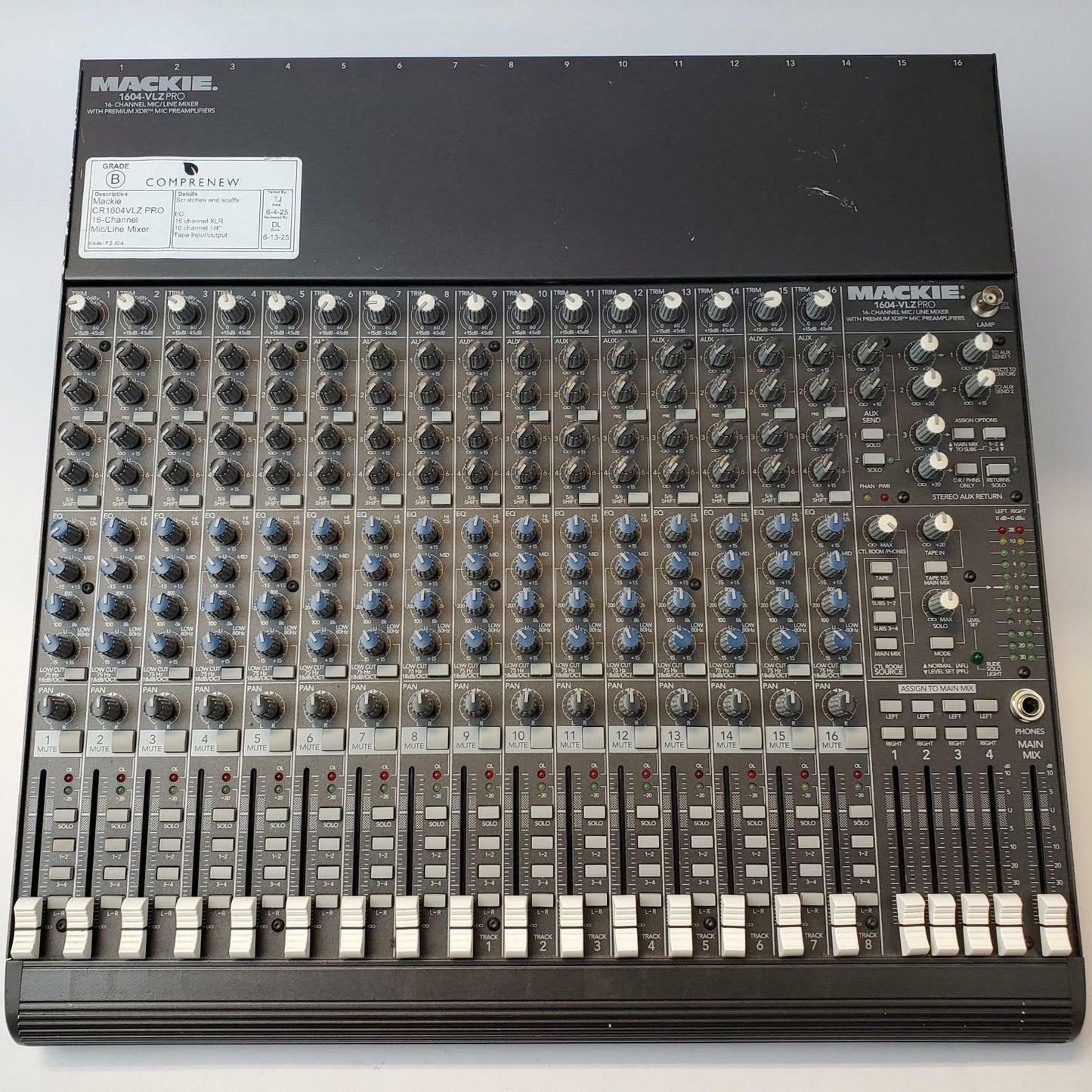 MACKIE CR1604VLZ Pro 16-Channel Mic/Line Mixer | Grade B