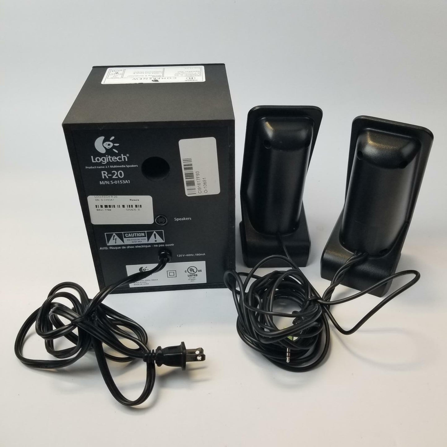 LOGITECH R-20 2.1 Desktop Speaker Set | Grade  B