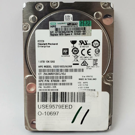 HP EG001800JWJNR 1.8TB 2.5" SAS Internal HDD | Grade A