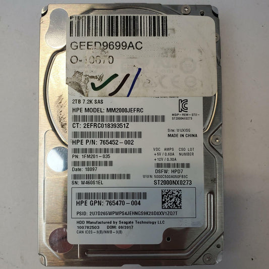 HP MM2000JEFRC 2TB 2.5" SAS Internal HDD | Grade A