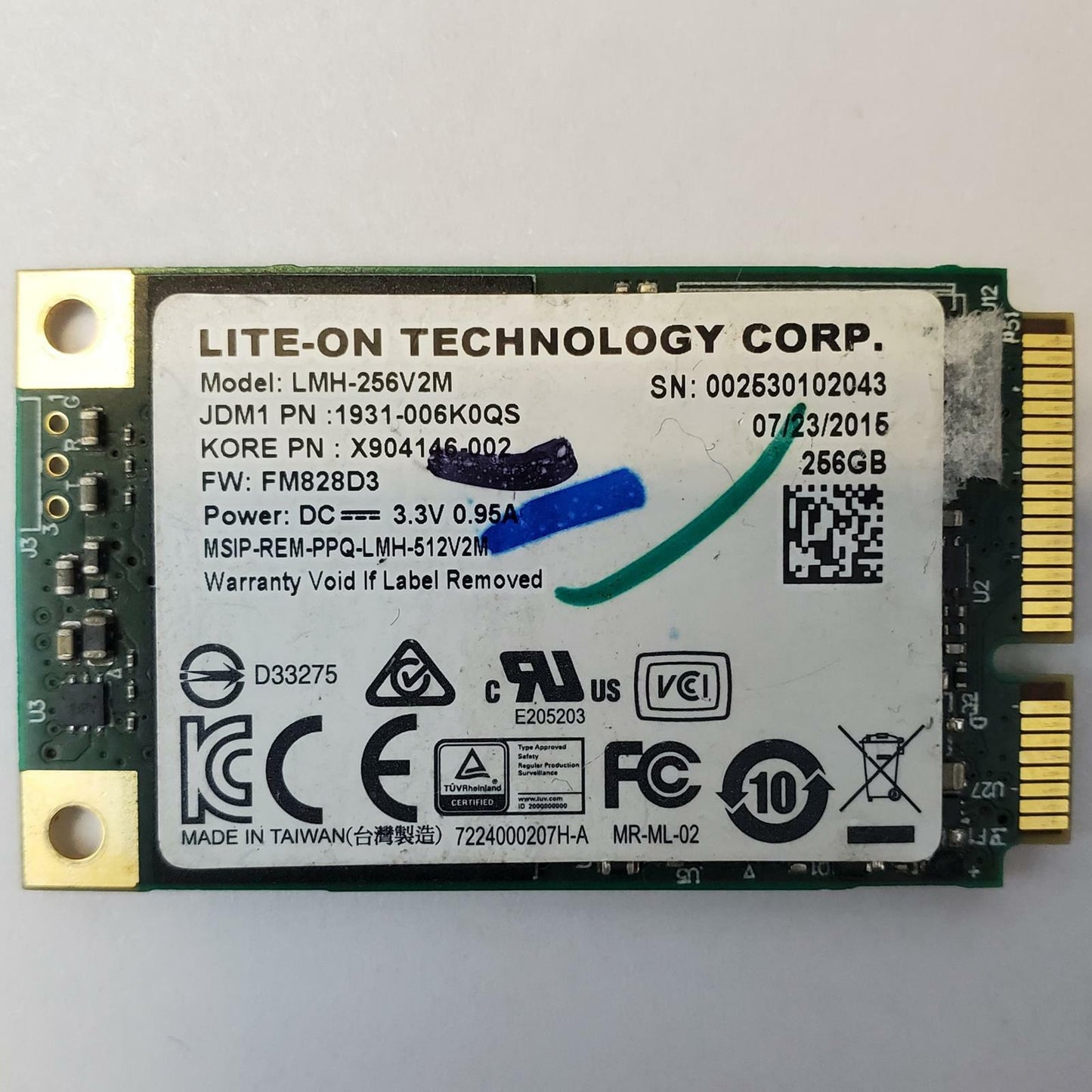 Lite-On LMH-256VM2 256GB mSATA Internal SSD | Grade A