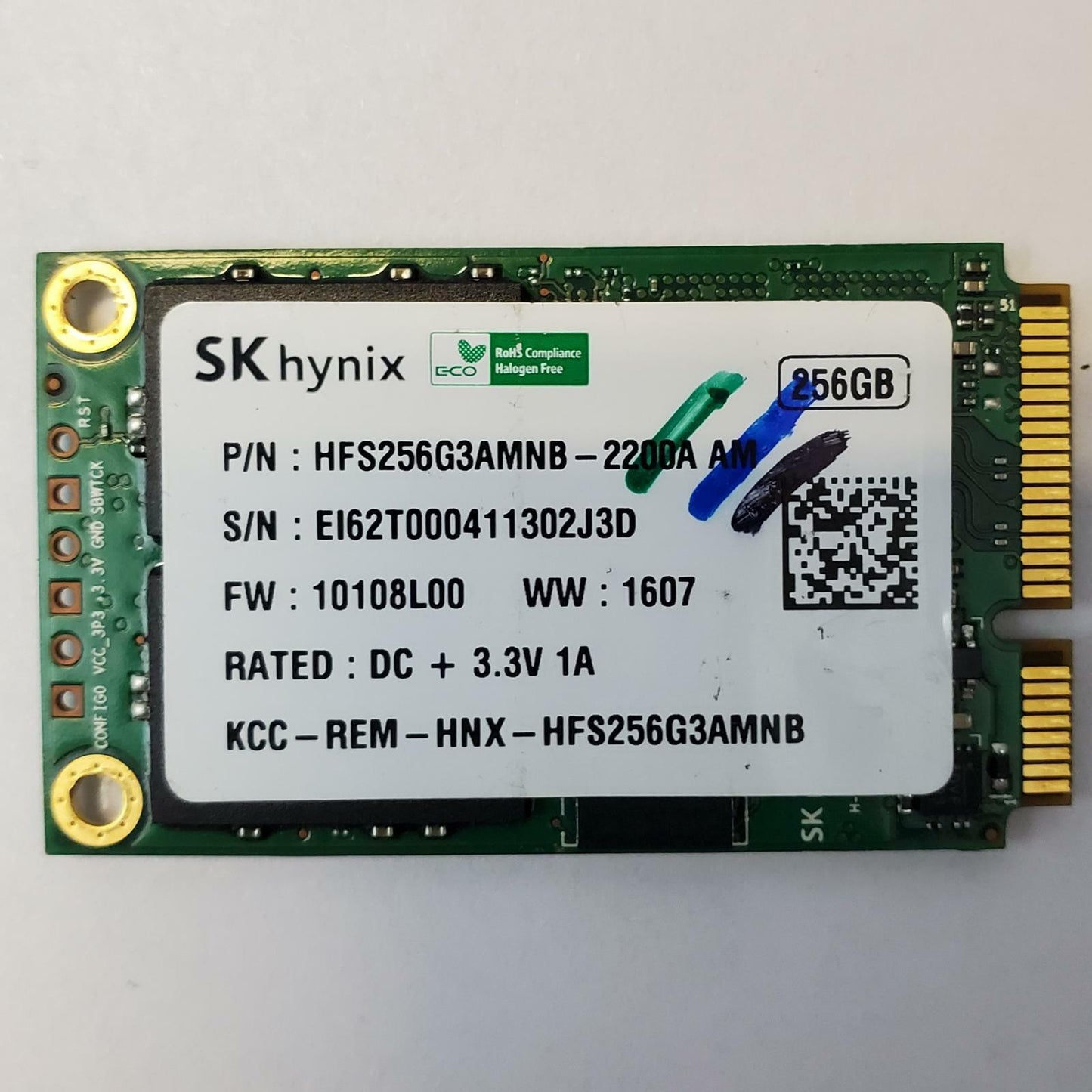 SK HYNIX HFS256G3AMNB-2200A AM 256GB mSATA Internal SSD | Grade A