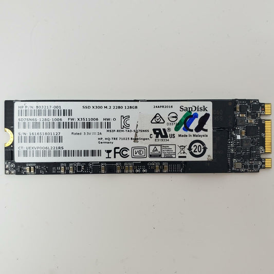 SANDISK SD7SN6S-128G-1006 128GB 2280 Gen3 M.2 Internal SSD | Grade A