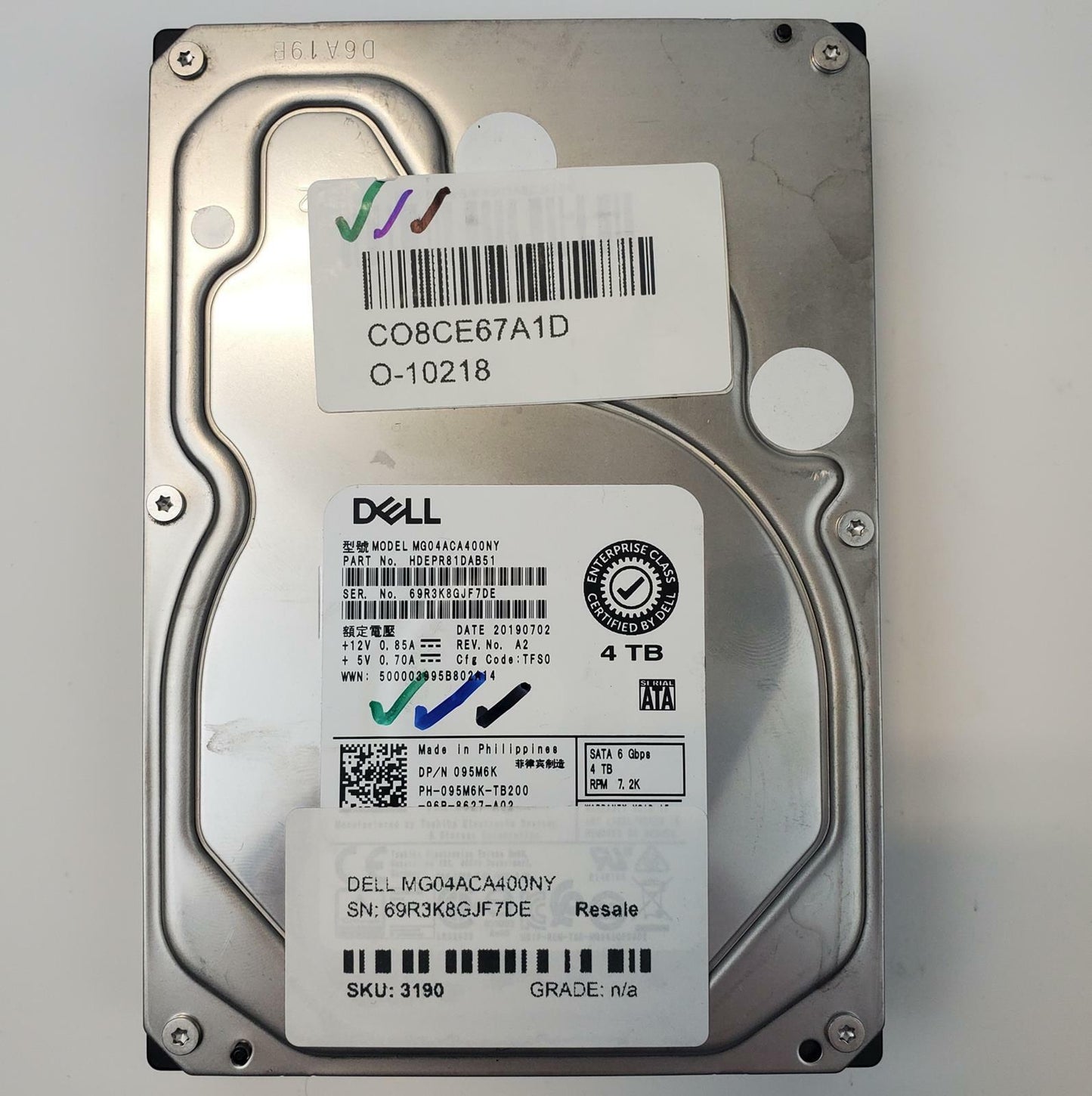 Dell MG04ACA400NY 4TB 3.5" SATA Internal HDD | Grade A