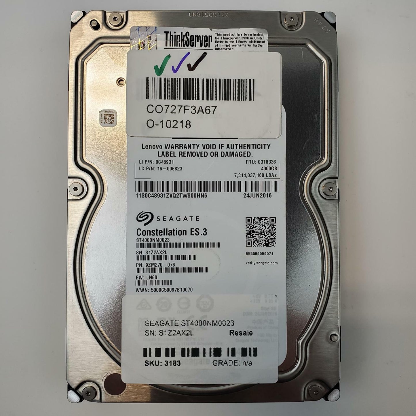 Seagate ST4000NM0023 4TB 3.5" SAS Internal HDD | Grade A