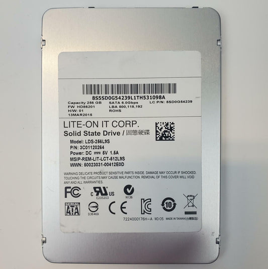 Lite-On LDS-256L9S 256GB 2.5" SATA Internal SSD | Grade A