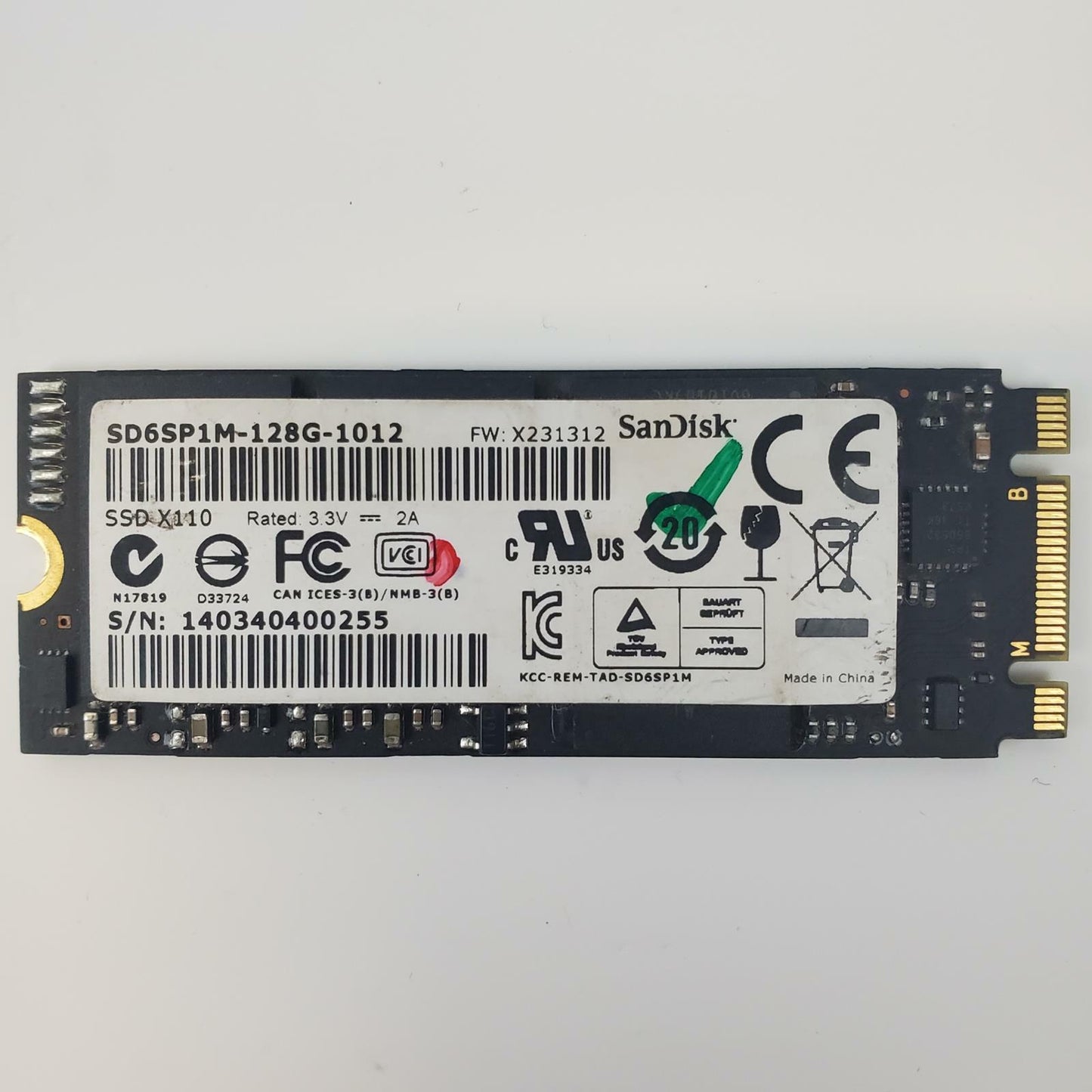 SanDisk SD6SP1M-128G-1012 128GB 2260 M.2 SSD | Grade A