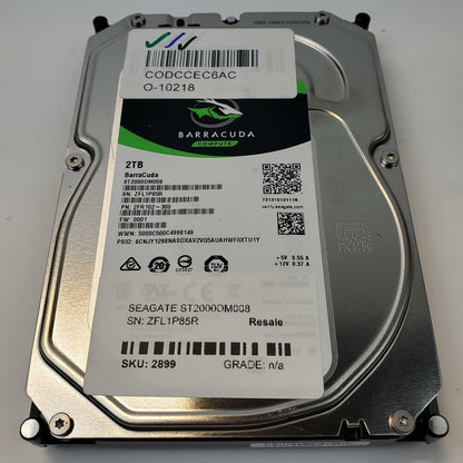 Seagate ST2000DM008 2TB 3.5" SATA Internal HDD | Grade A | 10690
