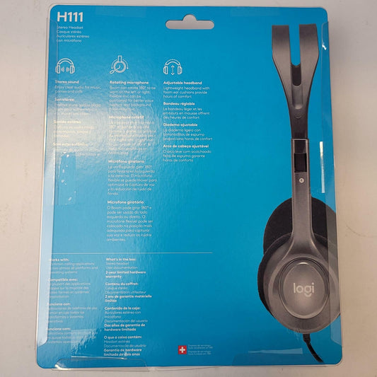 LOGITECH H111 3.5mm Wired Headset | Grade A