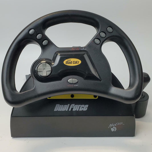 MAD CATZ Dual Force Digital/Analog Racing Wheel w/ Pedals for PS1 | Grade B