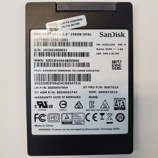 SanDisk SD7TB6S-256G-1001 256GB 2.5" SATA Internal SSD | Grade A