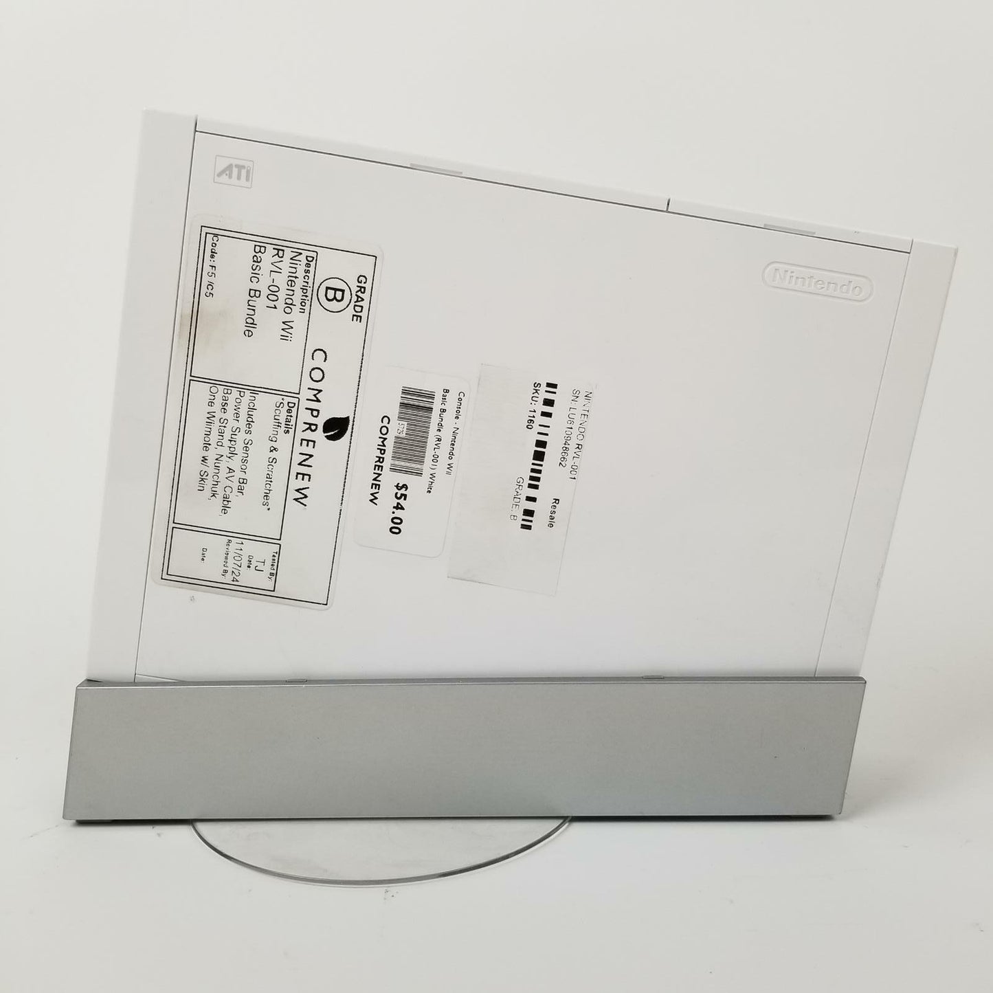 Nintendo Wii RVL-001 Console (White) Basic Bundle | Grade B | 5178