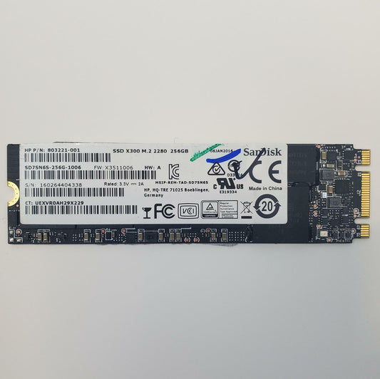SanDisk 803221-001 256GB 2280 Gen3 M.2 Internal SSD | Grade A