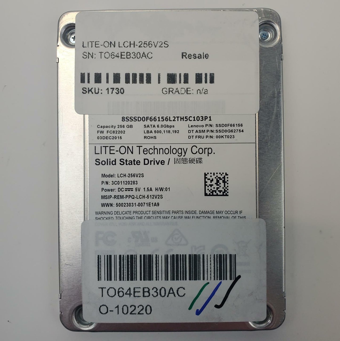 Lite-On LCH-256V2S 256GB 2.5" SATA Internal SSD | Grade A