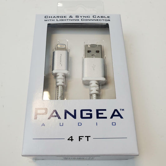 Pangea Audio 8-Pin Phone Charger Cable 4ft. Lot of 100 (White) | Grade A