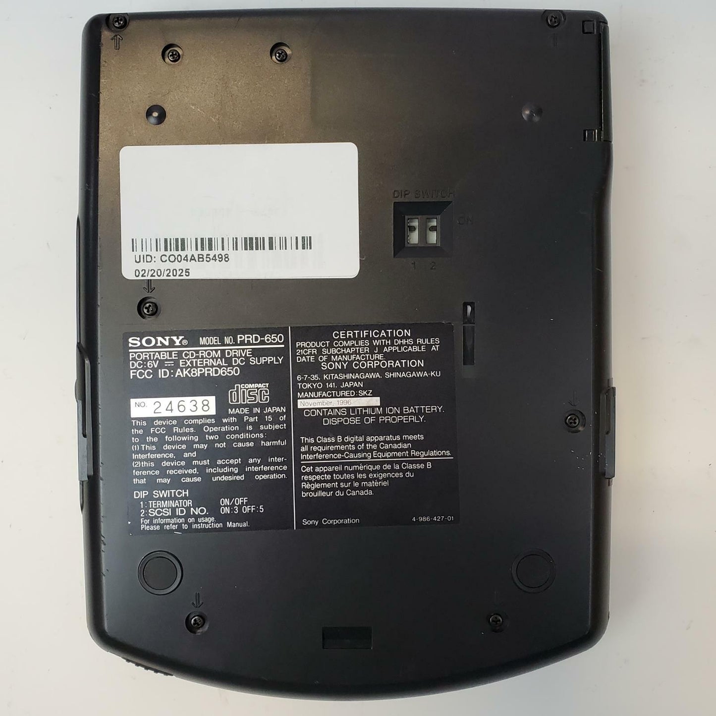 Sony PRD-650 Discman Portable CD Player | Grade B