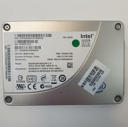 Intel SSDSA2M160G2HP 160GB 2.5" SATA Internal SSD | Grade A