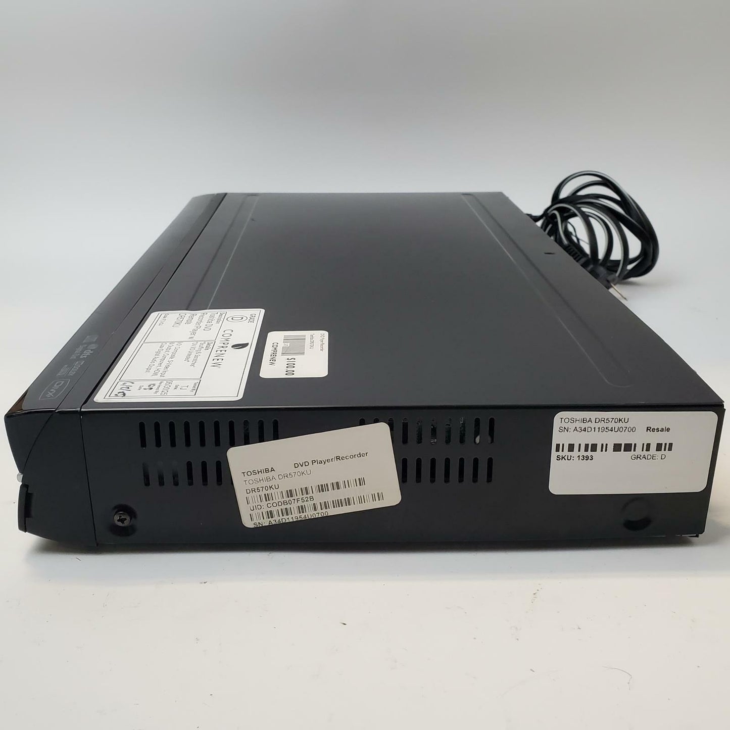 TOSHIBA DR570KU DVD Recorder/Player w/ Remote | Grade D