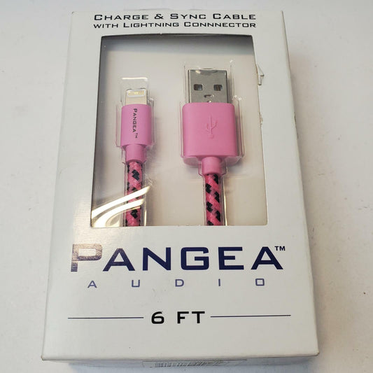 Pangea Audio 8-Pin Phone Charger Cable 4ft. Lot of 100 (Pink) | Grade A