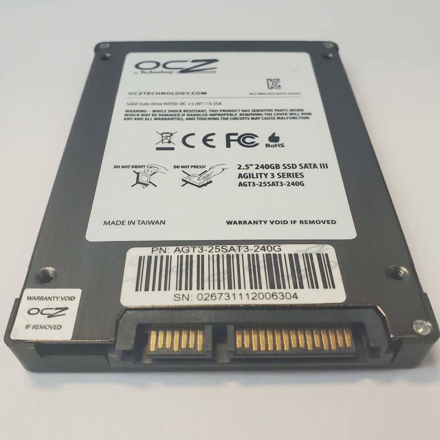 OCZ TECHNOLOGY AGILITY 3 240GB 2.5" SATA Internal SSD | Grade A