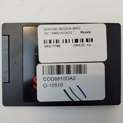 SANDISK SDSSDA-480G 480GB 2.5" SATA Internal SSD | Grade A