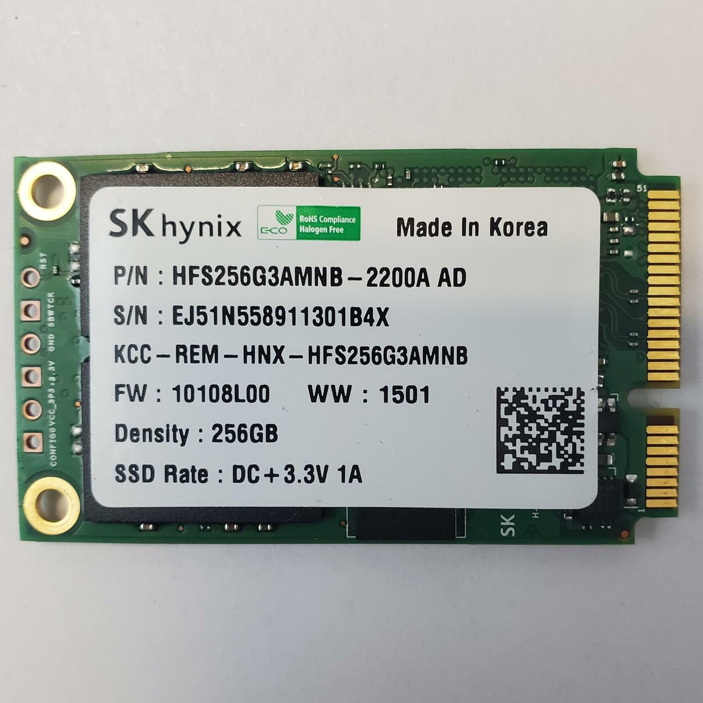 SK HYNIX HFS256G3AMNB-2200A AD 256GB mSATA SSD | Grade A