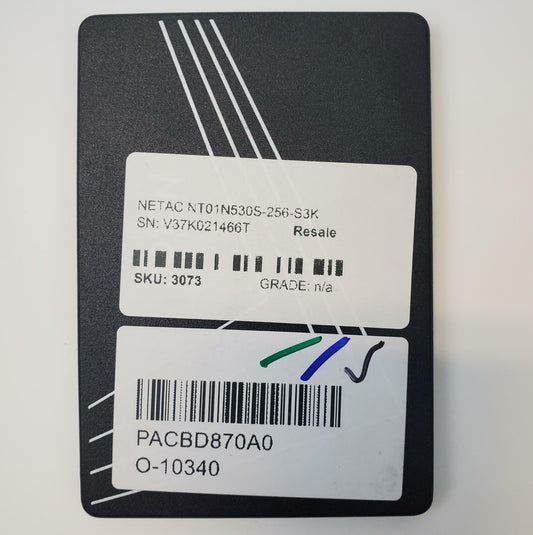 Netac NT01N530S-256-S3K 256GB 2.5" SATA Internal SSD | Grade A