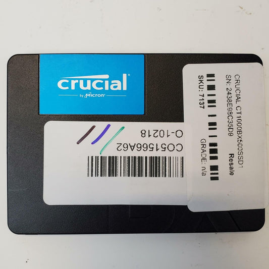 CRUCIAL CT1000BX500SSD1 1TB 2.5" SATA Internal SSD | Grade A | 7569