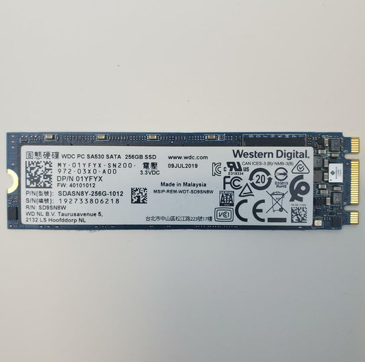 Western Digital SDASN8Y-256G-1012 256GB 2280 Gen3 M.2 Internal SSD | Grade A