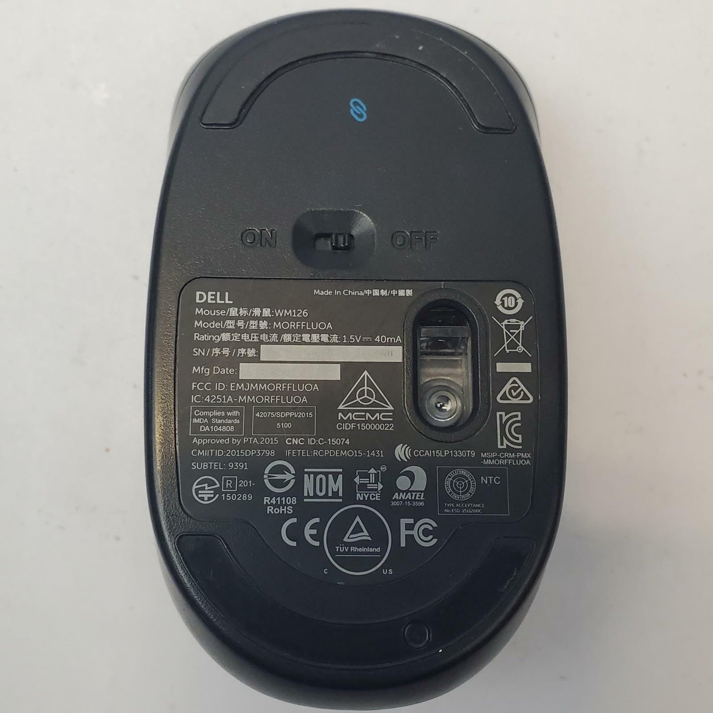 DELL WM126 USB Wireless Mouse | Grade A
