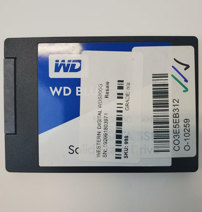 Western Digital WDS500G2B0A-00SM50 500GB 2.5" SATA Internal SSD | Grade A