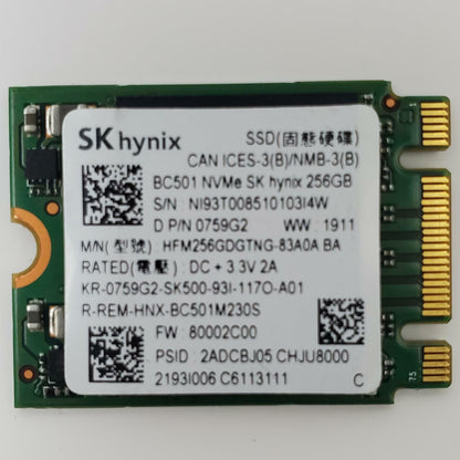 SK Hynix HFM256GDGTNG-83A0A 256GB 2230 Gen3 M.2 NVMe SSD | Grade A