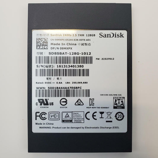 SanDisk SD8SBAT-128G-1012 128GB 2.5" SATA Internal SSD | Grade A