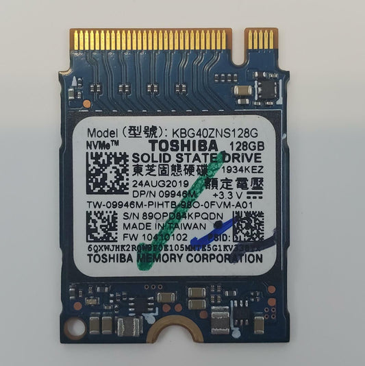 Toshiba KBG40ZNS128G 128GB 2230 Gen3 NVMe Internal SSD | Grade A