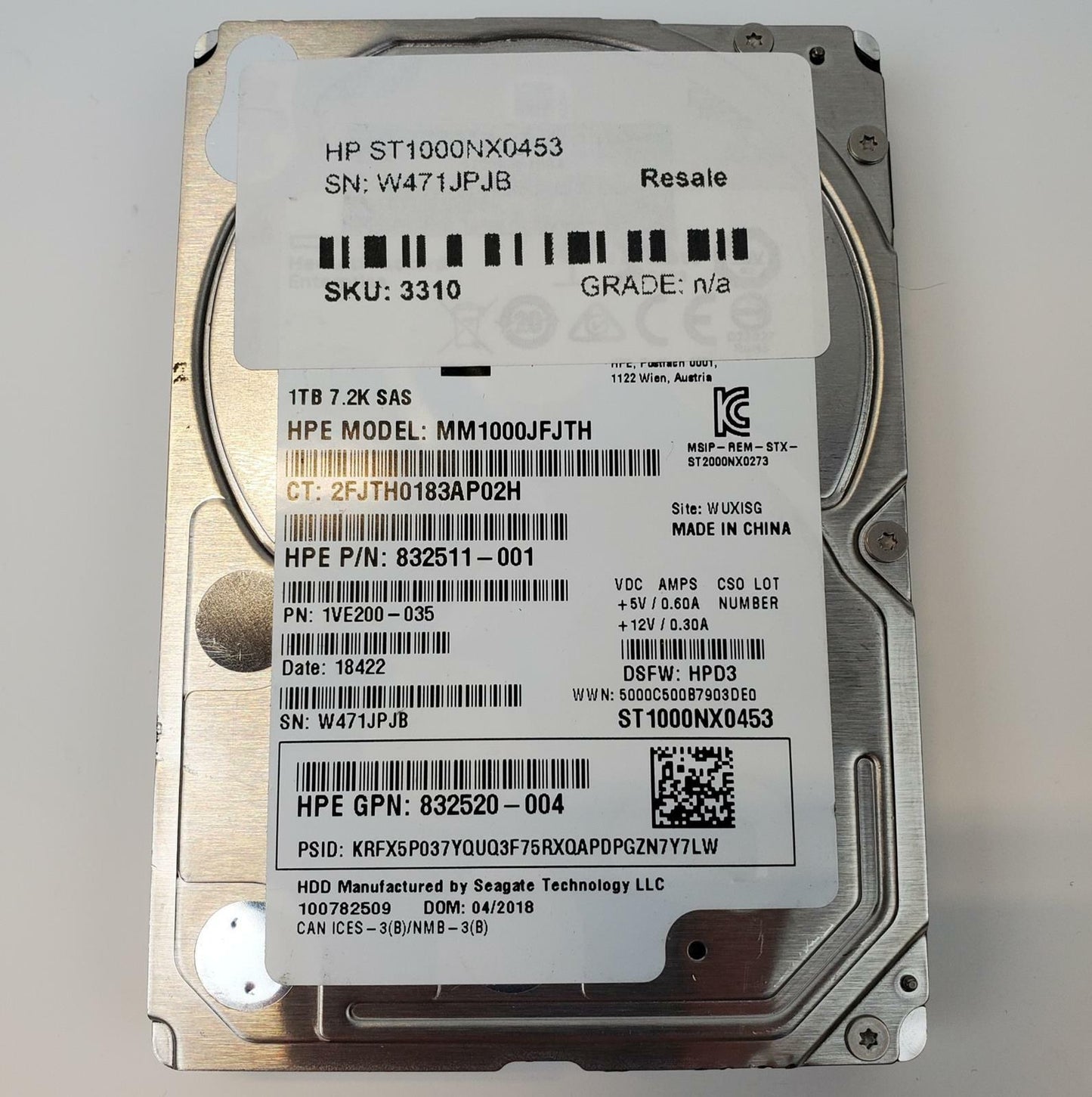 HP ST1000NX0453 1TB 2.5" SAS Internal HDD | Grade A