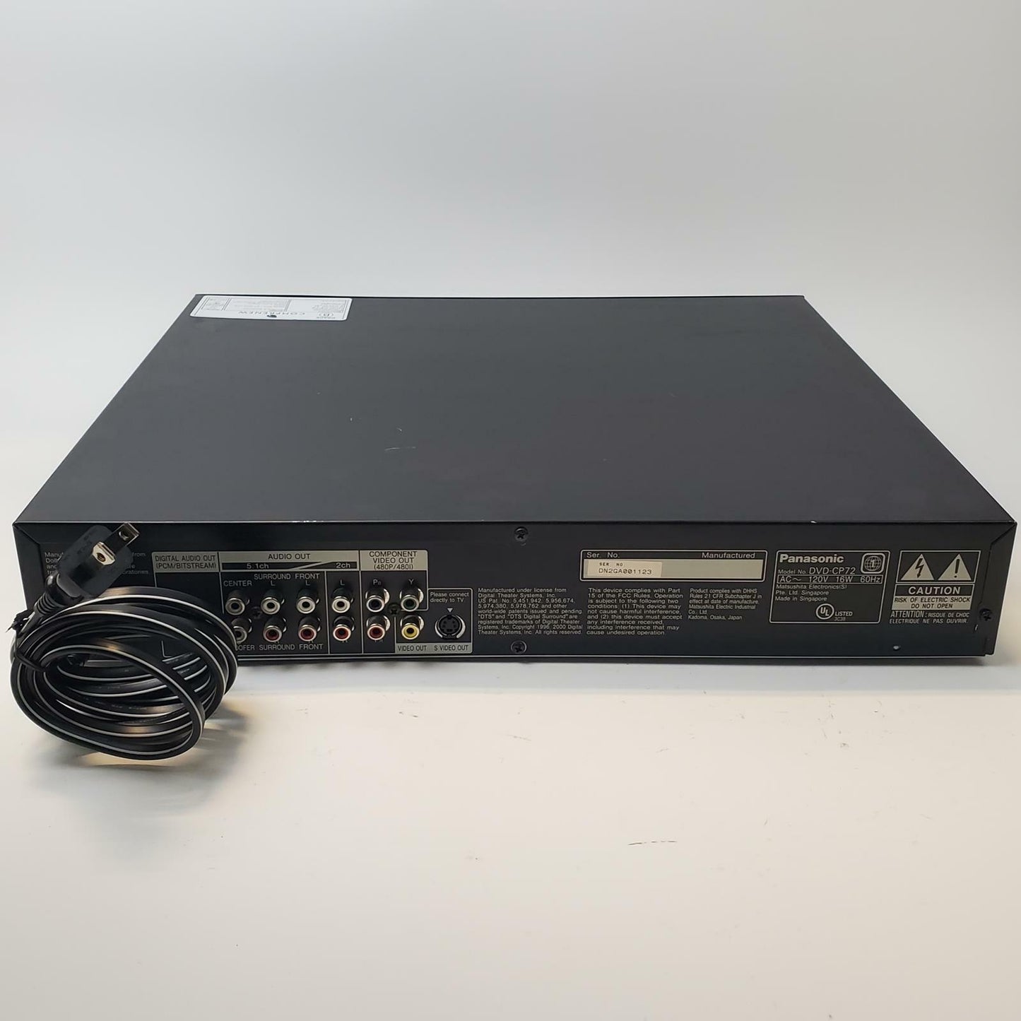PANASONIC DVD-CP72 5-CD/DVD Changer | Grade B