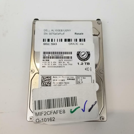 Dell 1.2TB 2.5" SAS Drive | Grade A