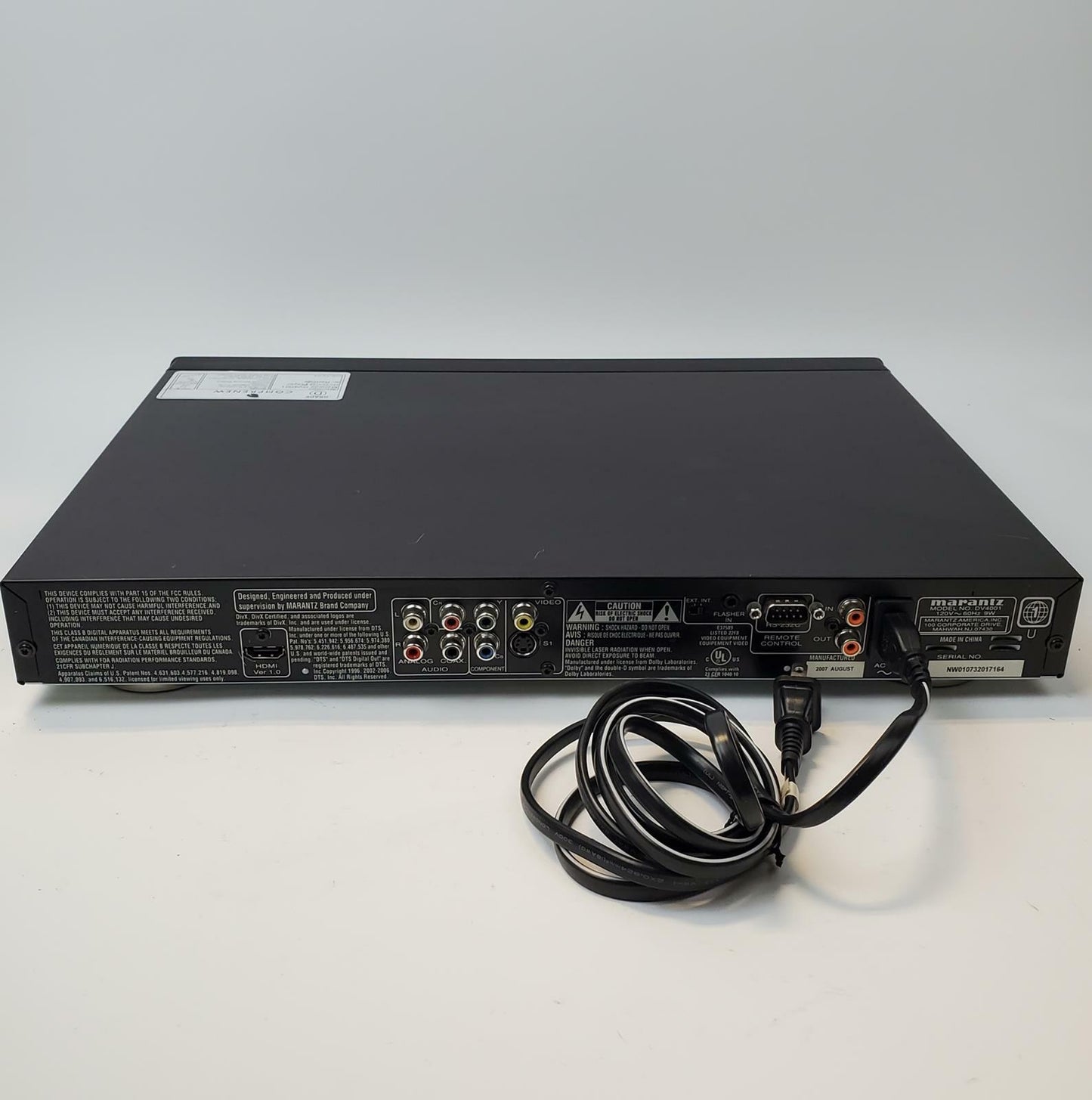 Marantz DV4001 DVD/CD Player w/ Remote | Grade D