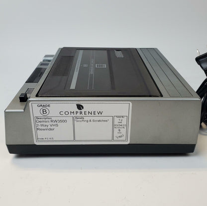 Gemini RW3500 2-Way VHS Rewinder | Grade B