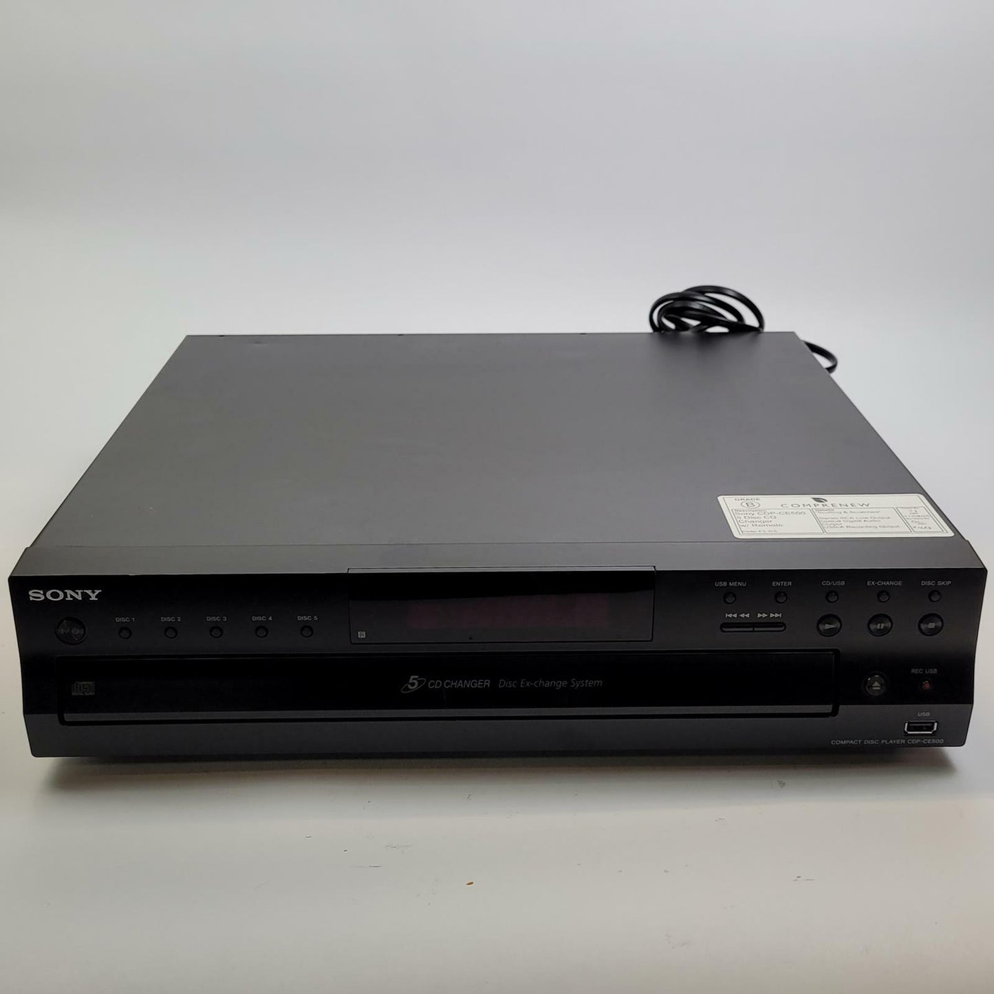 SONY CDP-CE500 5-Disc CD Changer w/ Remote | Grade B