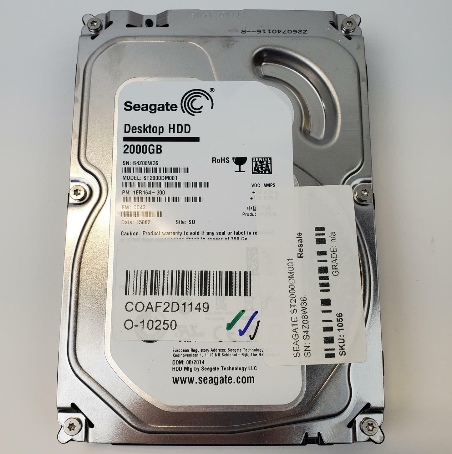 Seagate ST2000DM001 2TB 3.5" SATA Internal HDD | Grade A