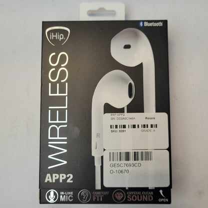 iHip APP2 Bluetooth Wireless Earbuds | Grade A