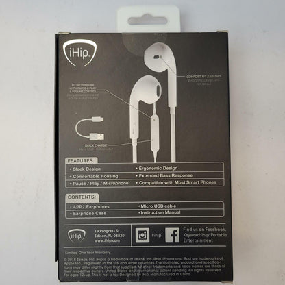 iHip APP2 Bluetooth Wireless Earbuds | Grade A