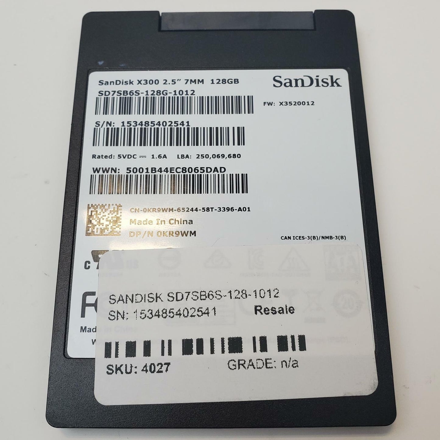 SANDISK SD7SB6S-128-1012 128GB 2.5" SATA Internal SSD | Grade A