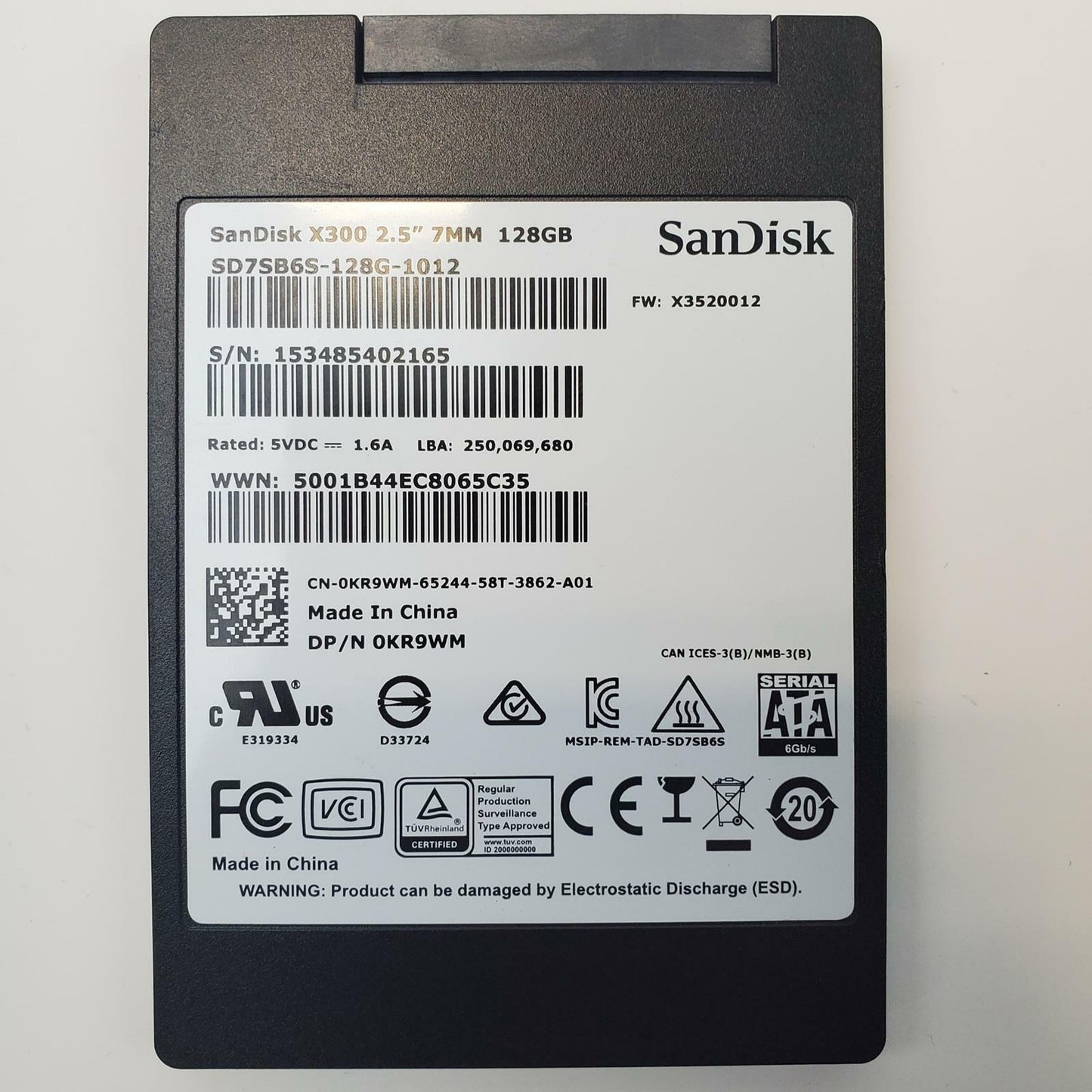 SanDisk SD7SB6S-128G-1012 128GB 2.5" SATA Internal SSD | Grade A