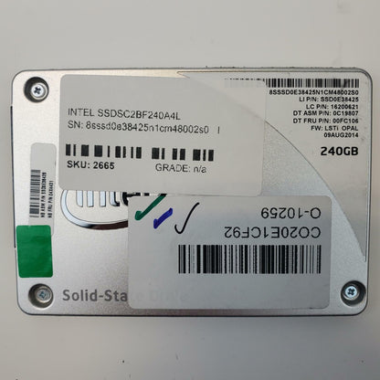 Intel SSDSC2BF240A4L 240GB 2.5" SATA Internal SSD | Grade A
