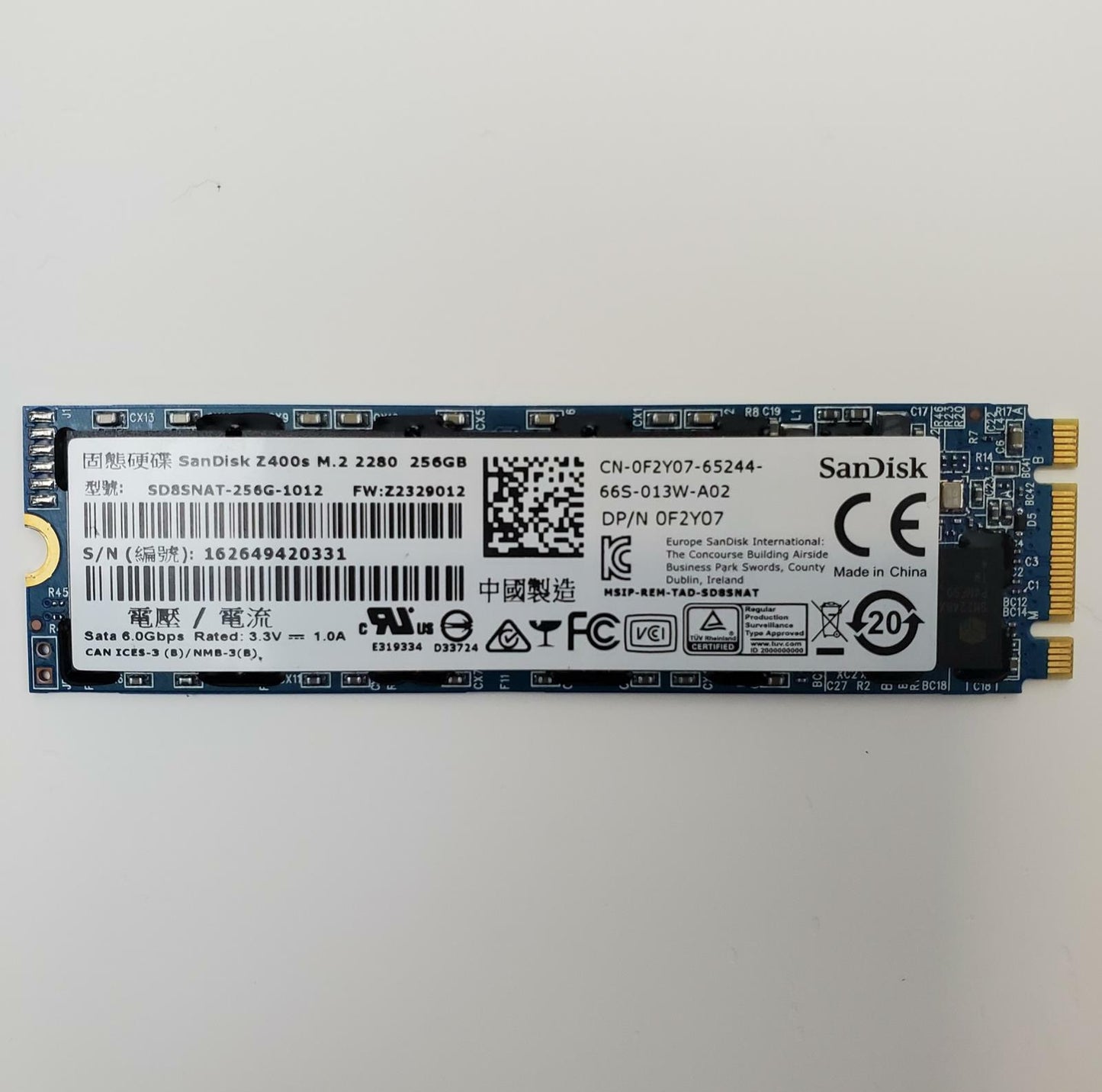 SanDisk SD8SNAT-256G-1012 256GB 2280 Gen3 M.2 Internal SSD | Grade A