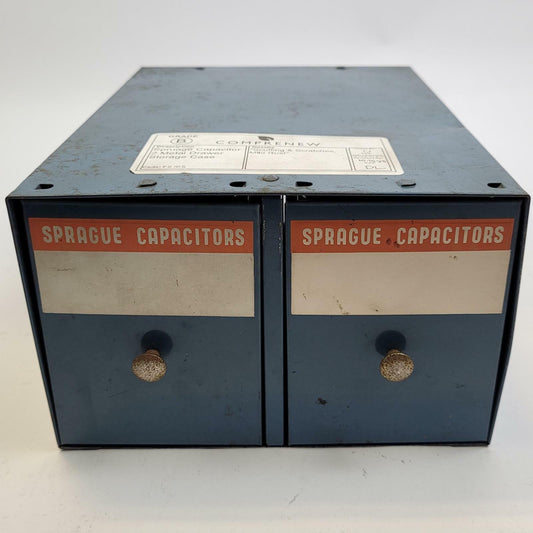 Sprague Capacitor 2 Metal Drawer Storage Case | Grade B