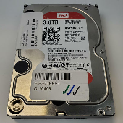 Western Digital WD30EFRX 3TB 3.5" SATA Internal HDD | Grade A