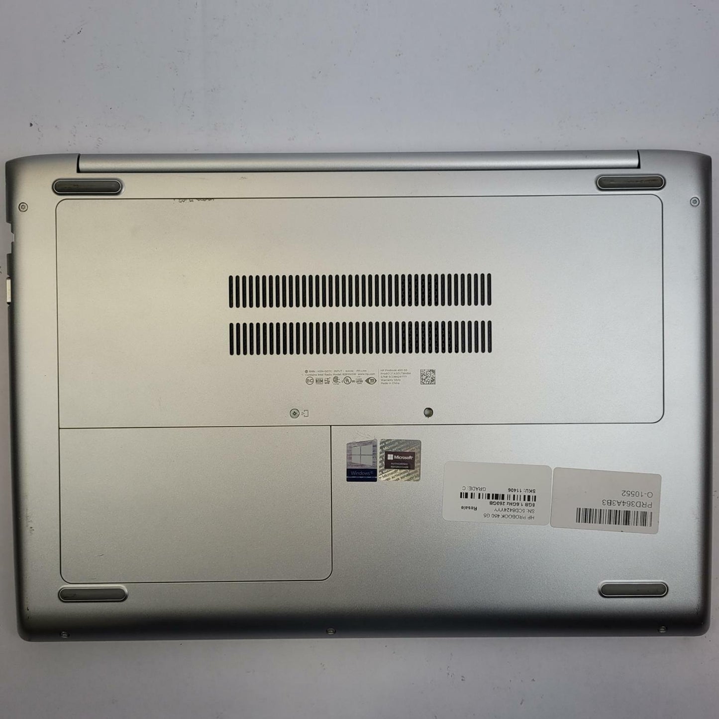HP PROBOOK 450 G5 Win 11 i5-8250U 8GB RAM 250GB 2.5" SSD | Grade C